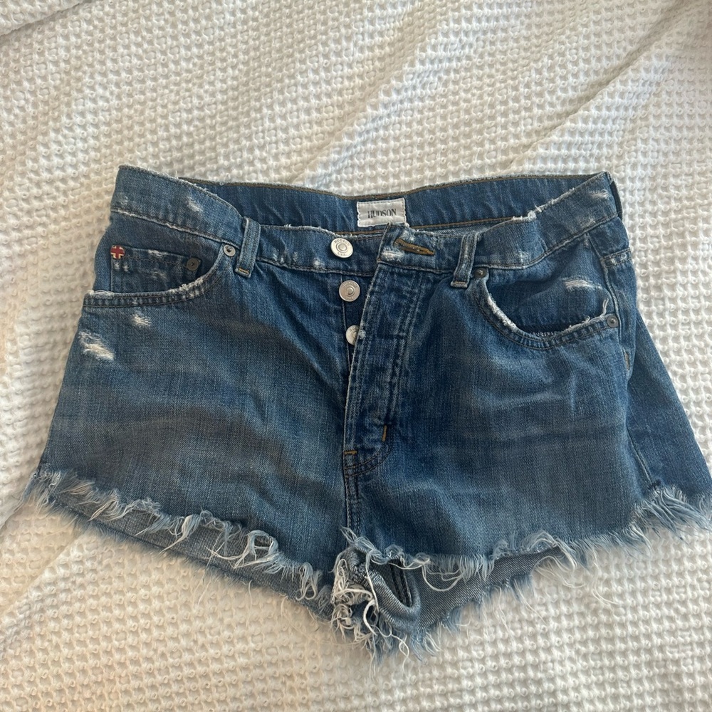 Hudson denim distressed shorts